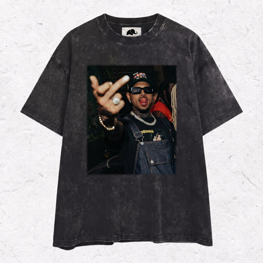 CHRIS BROWN MIDDLE FINGER HOOD＆ SWEAT＆TEE