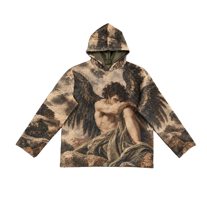 Fallen Angel Woven Tapestry Hoodie