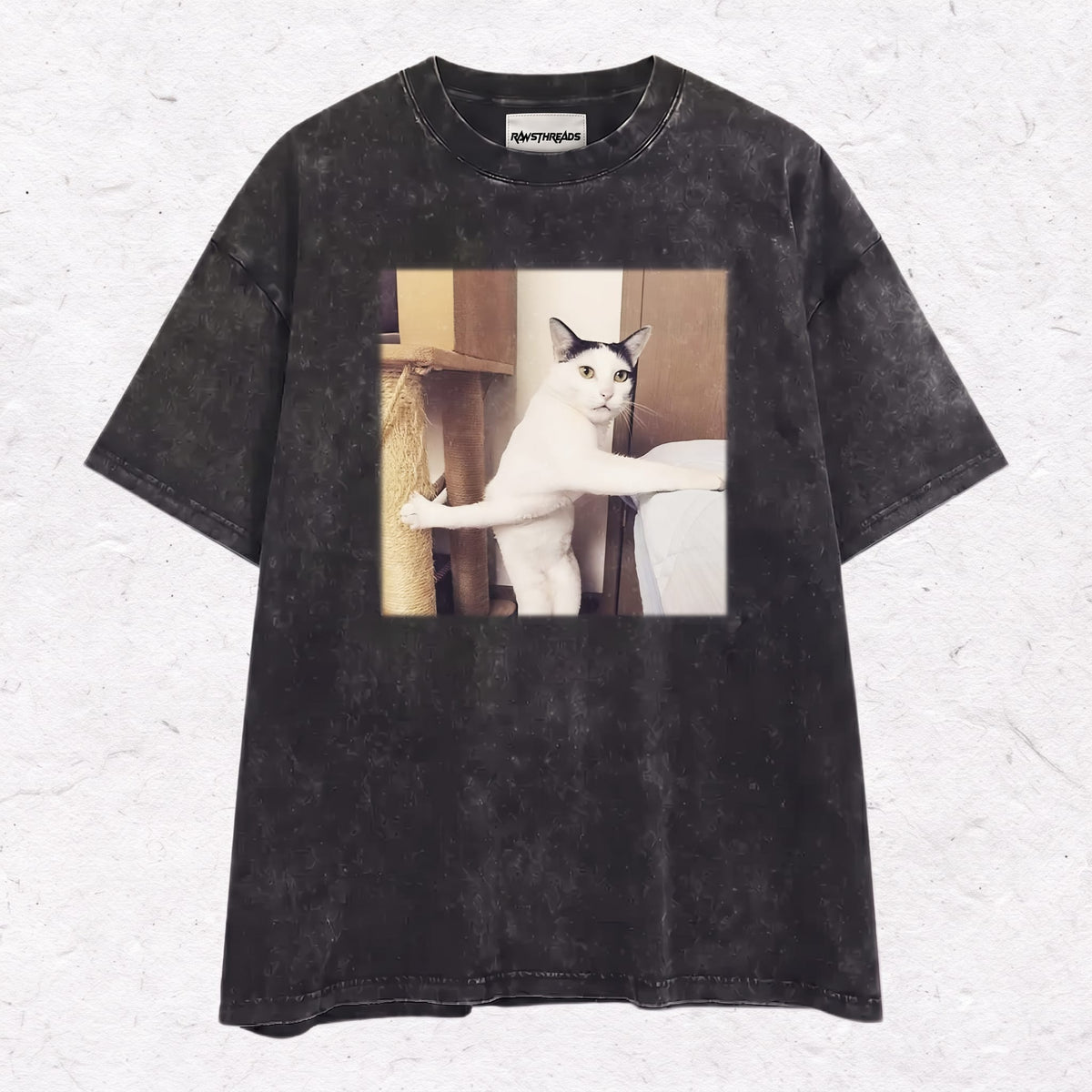 WACKY CAT HEAVY WEIGHT COTTON TEE-001