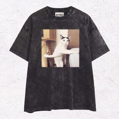WACKY CAT HEAVY WEIGHT COTTON TEE-001