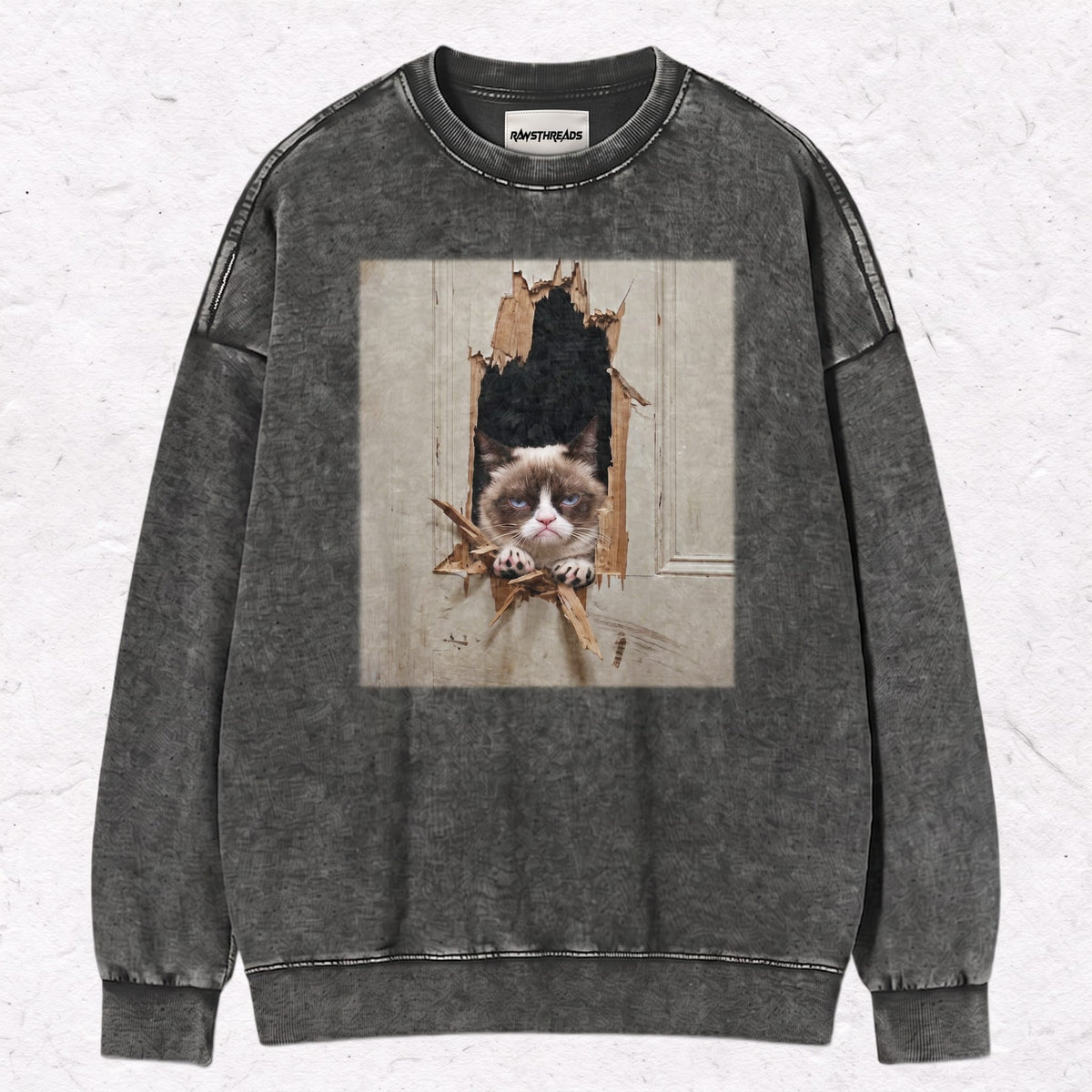 WACKY CAT  HEAVY WEIGHT COTTON TEE-011