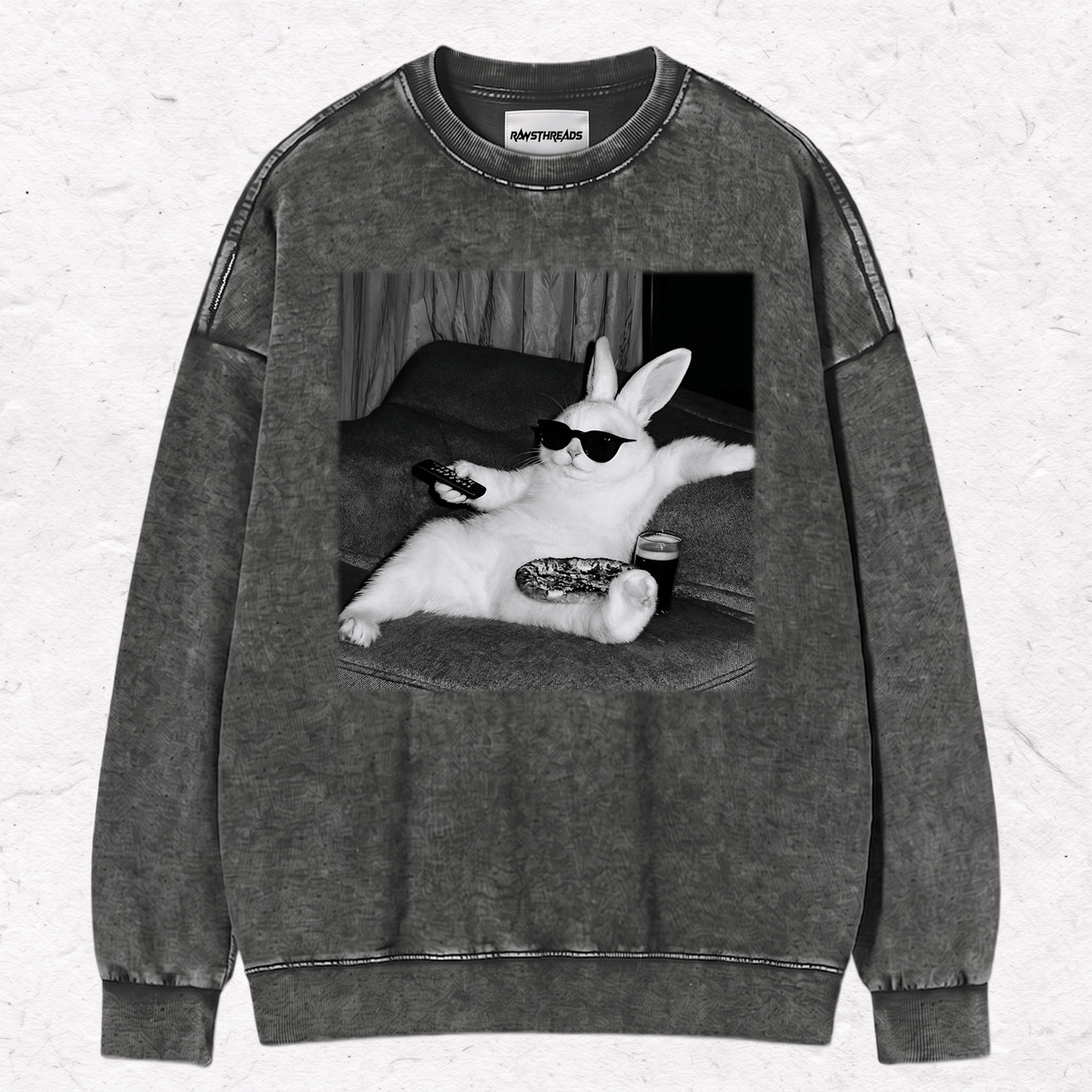 WACKY BUNNY HEAVY WEIGHT COTTON TEE-014