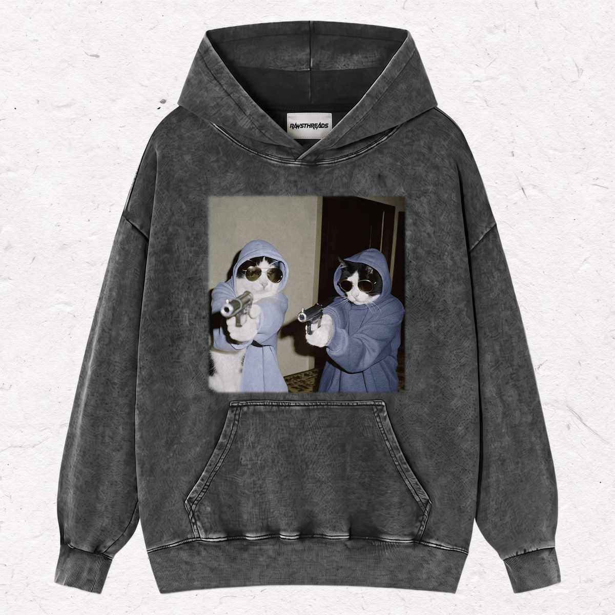 WACKY CAT HEAVY WEIGHT COTTON TEE-019