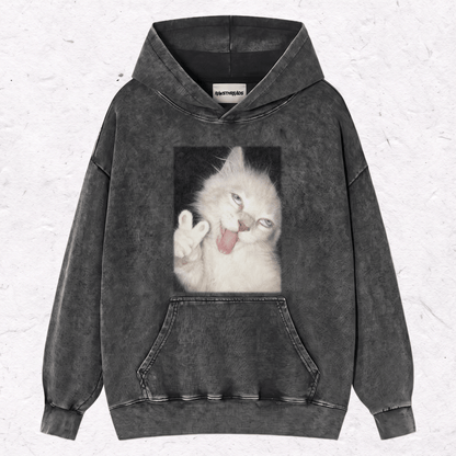 WACKY CAT HEAVY WEIGHT COTTON TEE-021