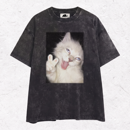 PEACE SIGN KITTEN HOOD＆ SWEAT＆TEE