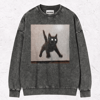WACKY CAT HEAVY WEIGHT COTTON TEE-022