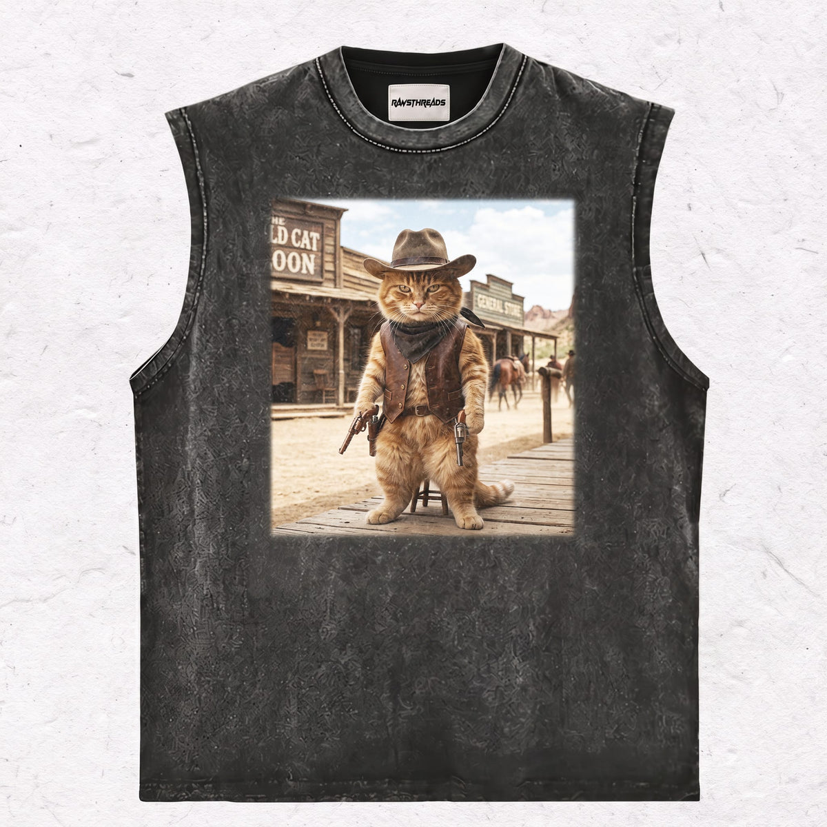 WESTERN CAT HEAVY WEIGHT COTTON TEE-003