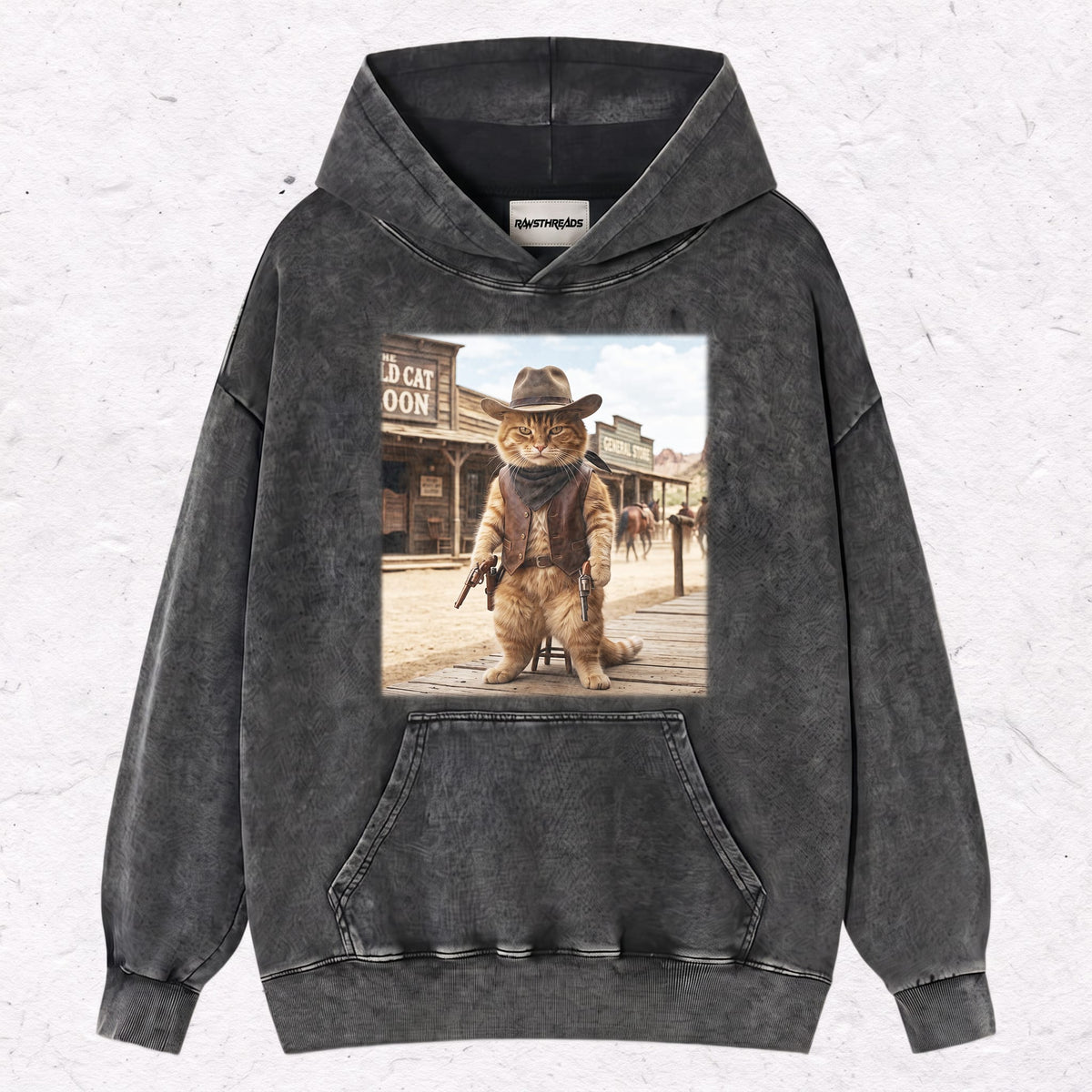 WESTERN CAT HEAVY WEIGHT COTTON TEE-003