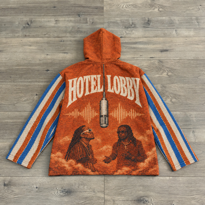 Hotel Lobby Woven Tapestry Hoodie