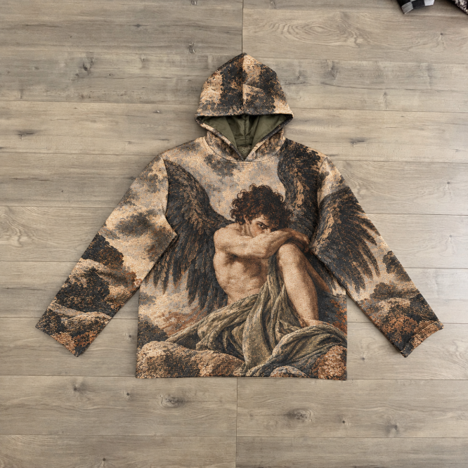 Fallen Angel Woven Tapestry Hoodie