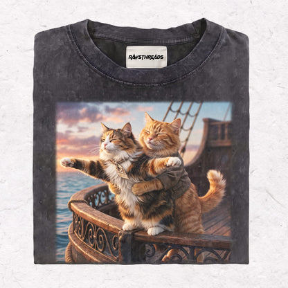 TITANIC CAT HEAVY WEIGHT COTTON TEE-008