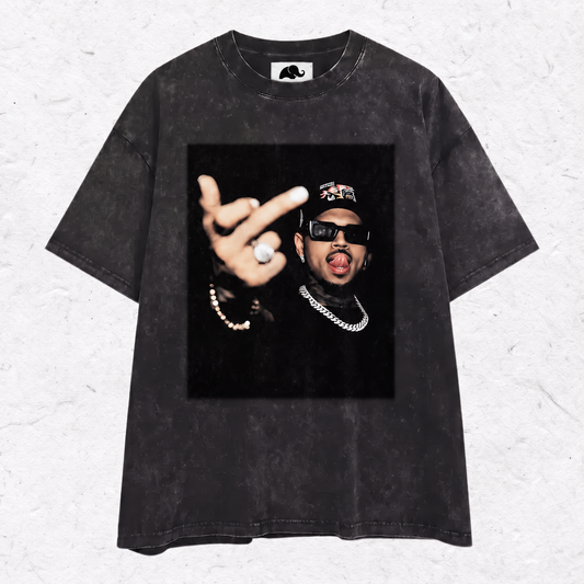 CHRIS BROWN V2 MIDDLE FINGER HOOD＆ SWEAT＆TEE