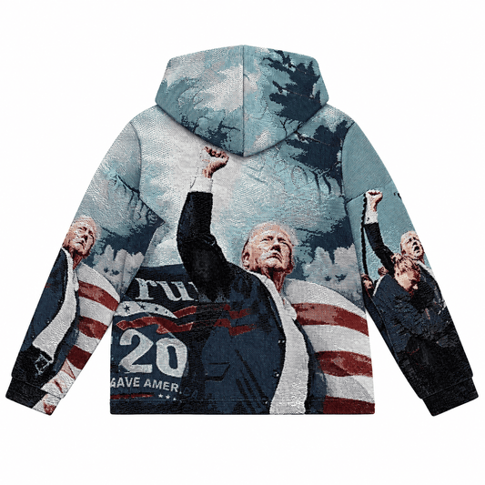 FIGHT US TAPESTRY HOODIE