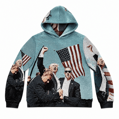 FIGHT US TAPESTRY HOODIE