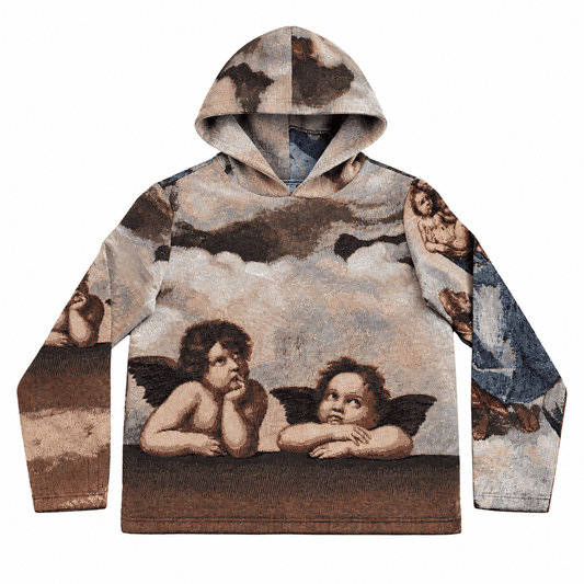 TWO ANGELS TAPESTRY HOODIE