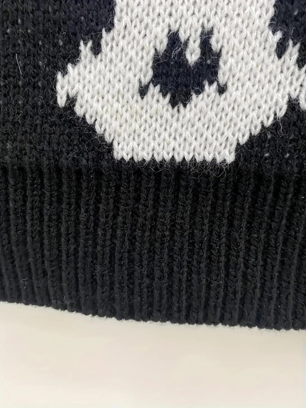 SKELETON RIBCAGE JACQUARD KNIT SWEATER