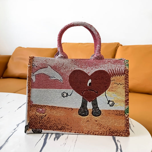 BAD BUNY TAPESTRY TOTE BAG
