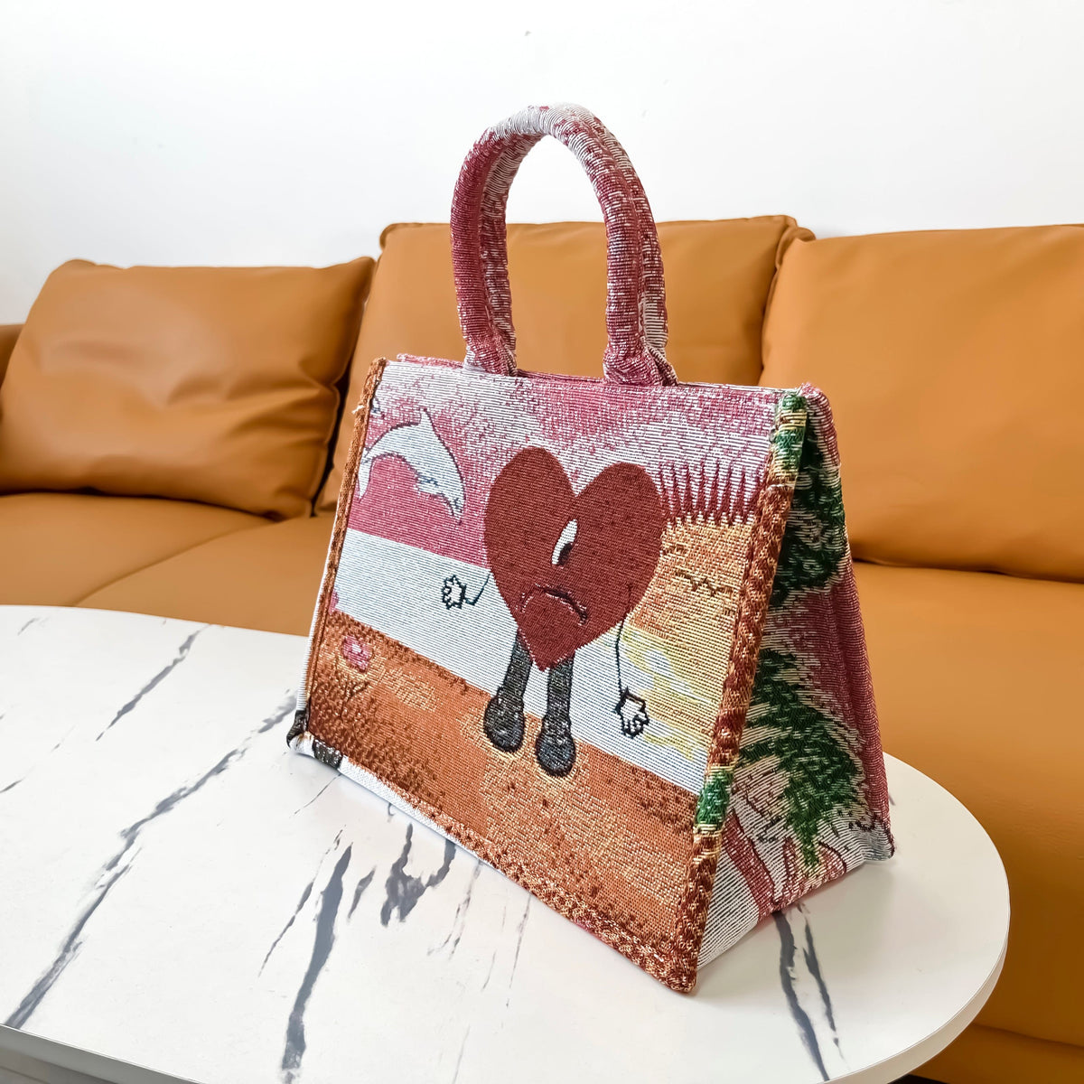BAD BUNY TAPESTRY TOTE BAG