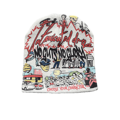 Urban Graffiti Knit Beanie Multicolor