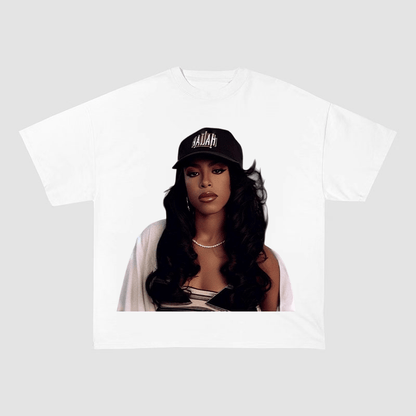 AALIYAH OVERSIZED HEAVYWEIGHT COTTON TEE-60023