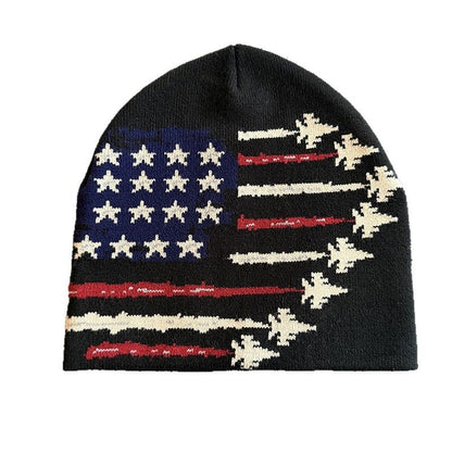 American Flag Leaf Trail Knit Beanie
