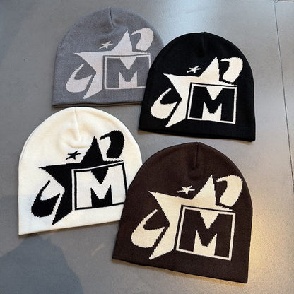 Star M Graphic Knit Beanie