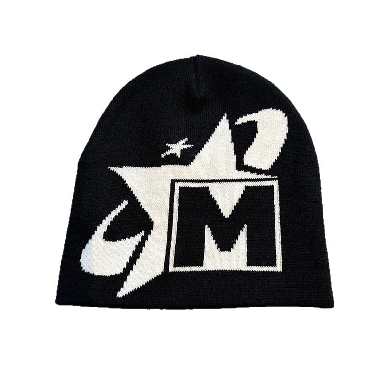 Star M Graphic Knit Beanie
