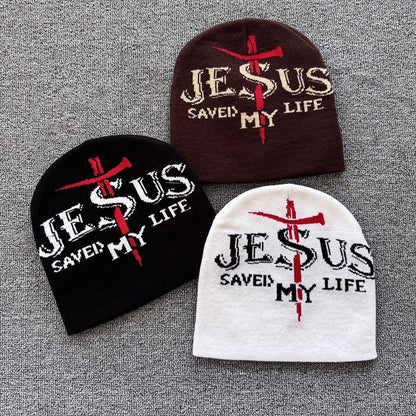 Jesus Saved My Life Knit Beanie