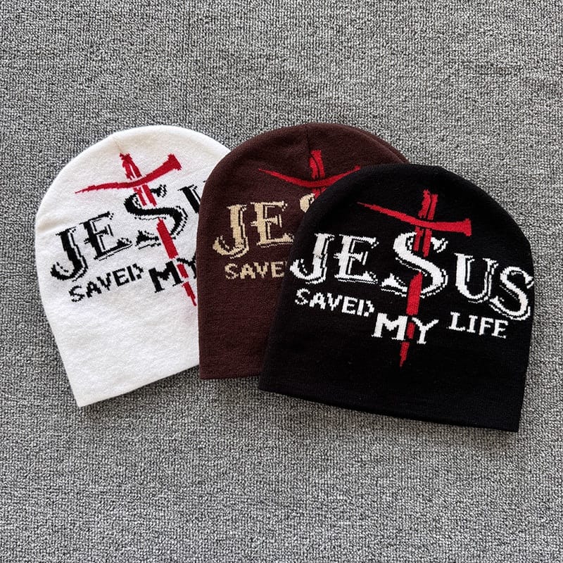 Jesus Saved My Life Knit Beanie