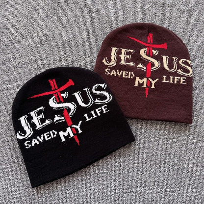 Jesus Saved My Life Knit Beanie