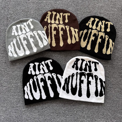 Aint Nuffin Lettering Knit Beanie