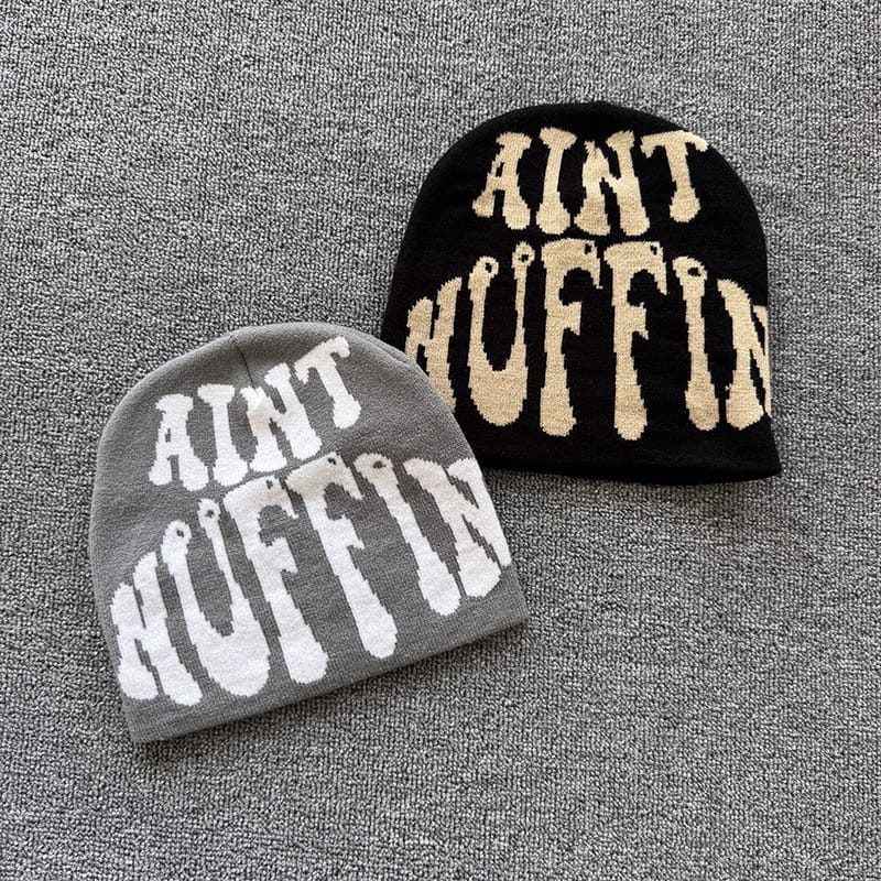Aint Nuffin Lettering Knit Beanie