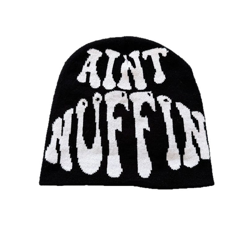 Aint Nuffin Lettering Knit Beanie