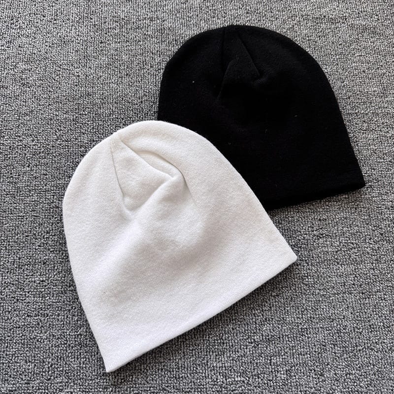 Devil Horn Lettering Knit Beanie