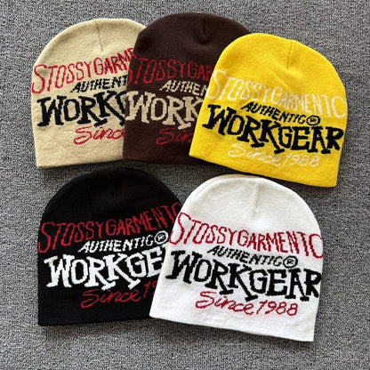 Vintage Workgear Lettering Knit Beanie