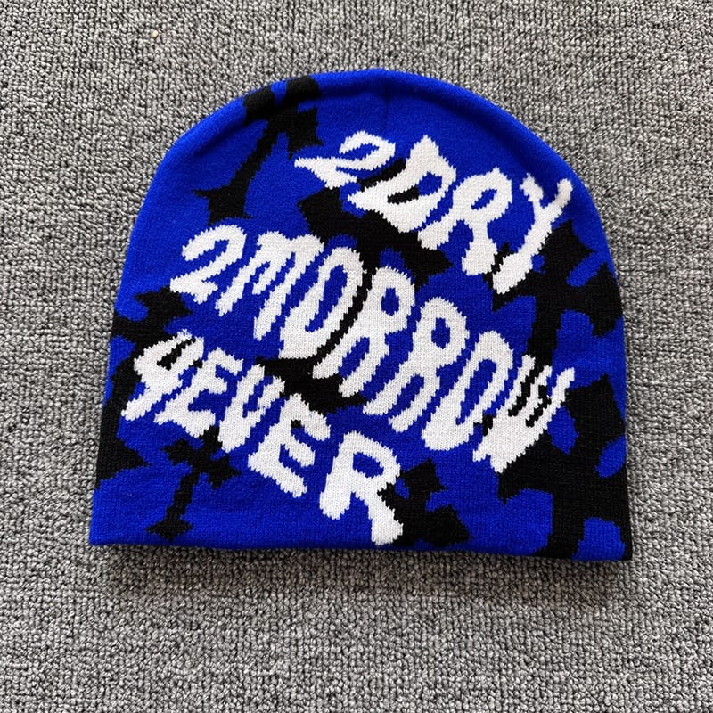 Tomorrow Never Camo Knit Beanie Black / Blue