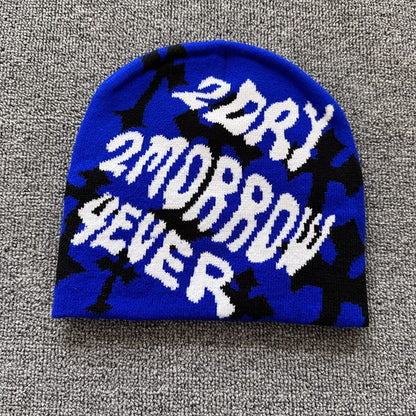 Tomorrow Never Camo Knit Beanie Black / Blue
