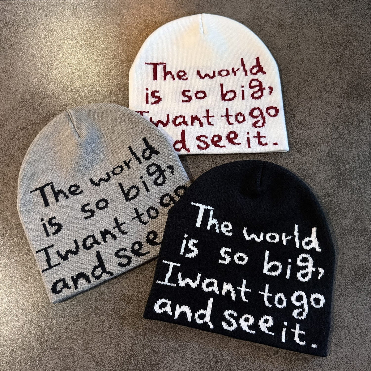 The World Is So Big Knit Beanie