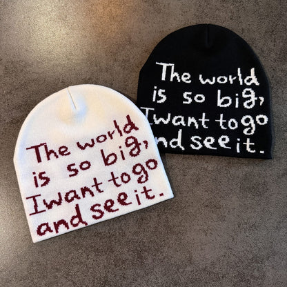 The World Is So Big Knit Beanie