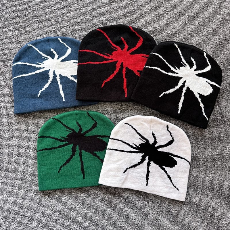 Oversized Spider Knit Beanie