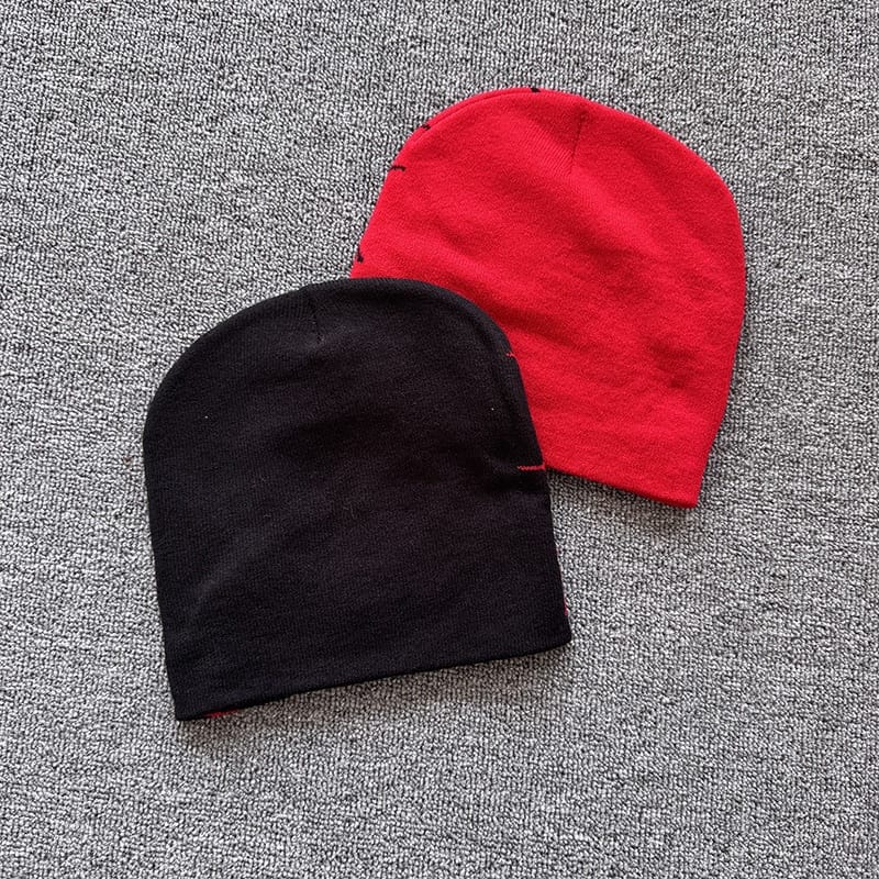 Red Web Spider Knit Beanie