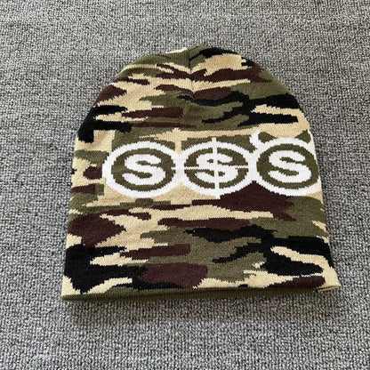 Triple Dollar Camo Knit Beanie Olive Camo