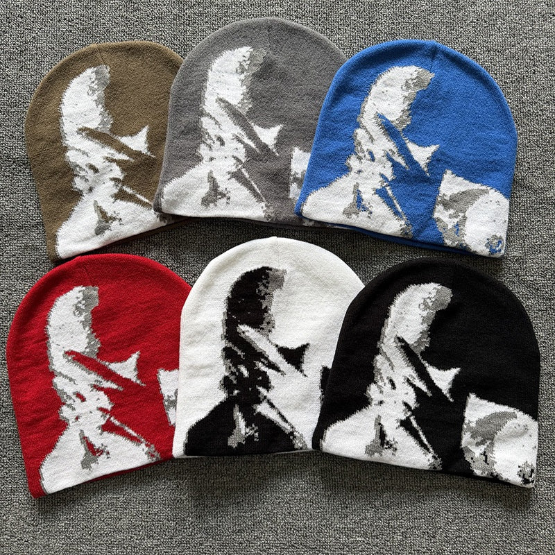 Shadow Portrait Knit Beanie