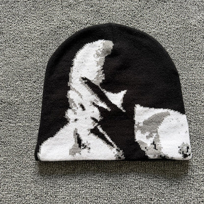 Shadow Portrait Knit Beanie