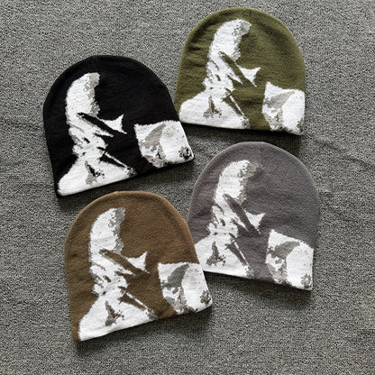 Shadow Portrait Knit Beanie