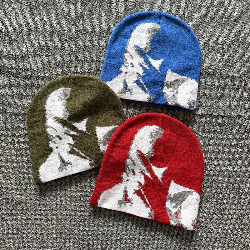 Shadow Portrait Knit Beanie