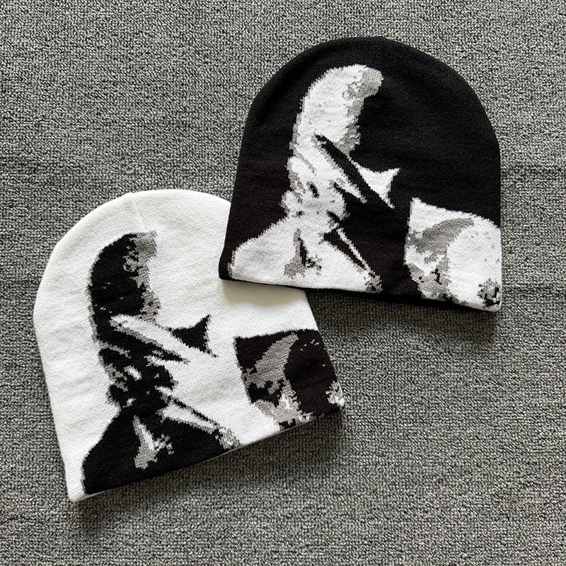 Shadow Portrait Knit Beanie