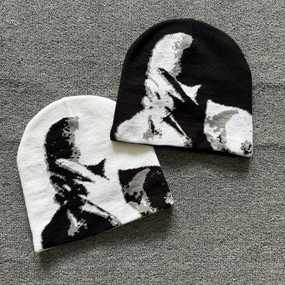 Shadow Portrait Knit Beanie