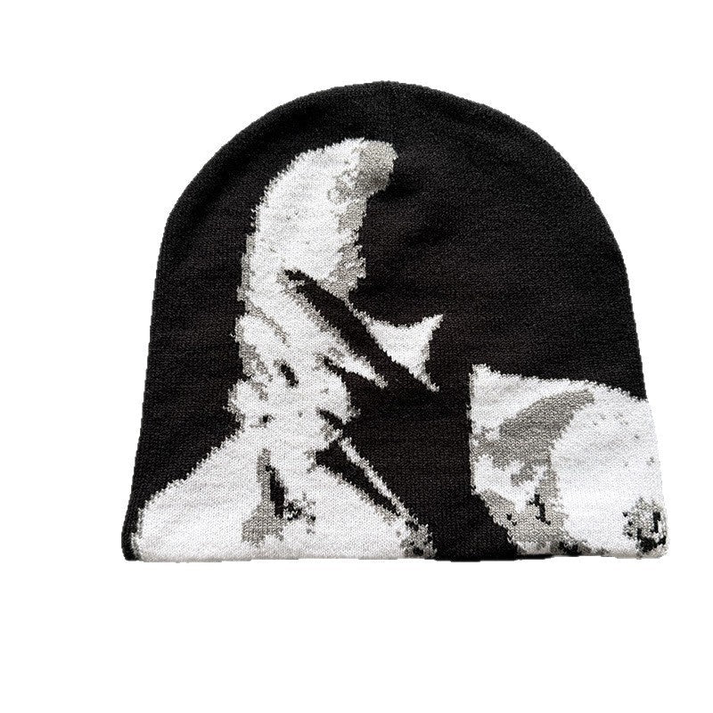 Shadow Portrait Knit Beanie