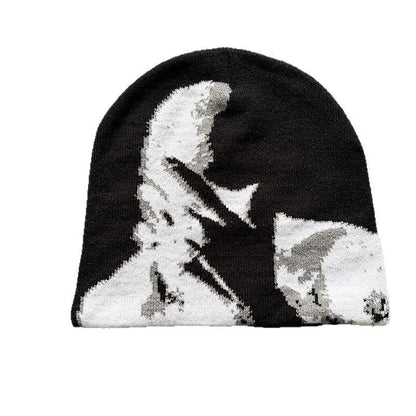 Shadow Portrait Knit Beanie